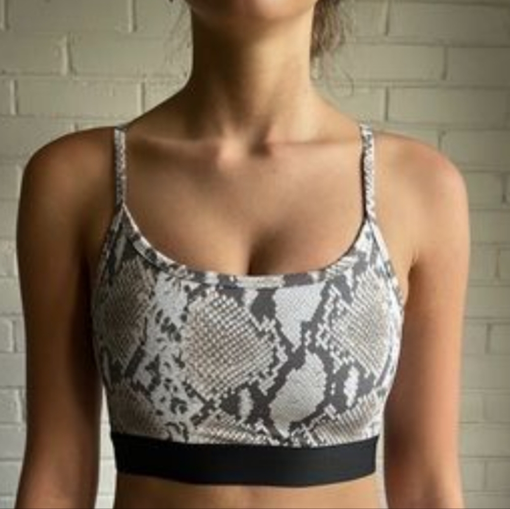 Aritzia TNA SPORT BRA snake pattern small